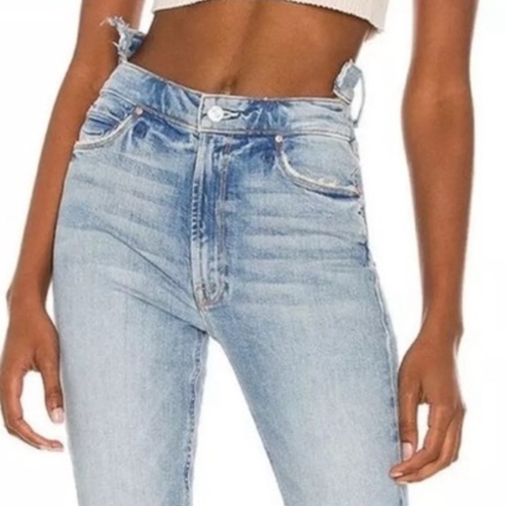 Mother Distressed Denim Jeans high waisted